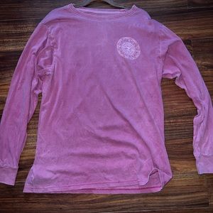 Washed red long-sleeve nags-head shirt